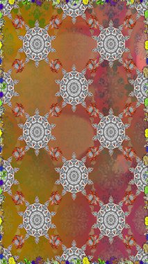 Raster illüstrasyonu. Küçük çiçekli şirin bir desen. Çiçek ve yapraklı çiçek deseni.