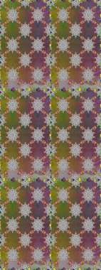 Raster illüstrasyonu. Asya tekstil tarzında. Kusursuz çiçek deseni. Renkli Bahar Temalı Kusursuz Arkaplan. Kahverengi ve gri renkli çiçekler. Düz Çiçek Elementleri Tasarımı.