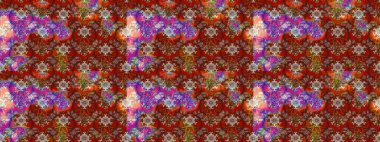 Robot resim. Raster illüstrasyonu. Küçük çiçekte sevimli çiçek deseni var..