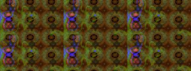 Raster illüstrasyonu. Kahverengi renkte yaz çiçekleri. Küçük çiçekteki sevimli çiçek deseni. Raster deseni.