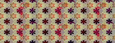 Raster çiçek desenli çiçek deseni, yapraklar, dekoratif elementler, sıçrama, lekeler, el çizimi kontur çizgileri ve Doodle çizim stili, grafik raster çizim çizimi.