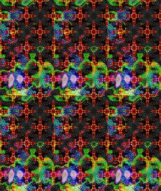 Çiçekli karalama şeklinde Raster çiçek deseni. Raster illüstrasyonu. Nazikçe, yaz çiçekleri siyah renklerde.