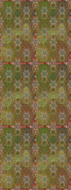 Renkli Yaz Temalı Kusursuz Arkaplan. Düz Çiçek Elementleri Tasarımı. Kahverengi ve yeşil renkli çiçekler. Raster illüstrasyonunda trendsiz çiçek deseni.