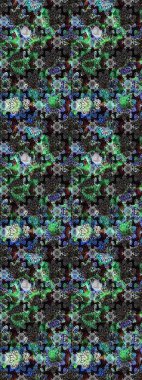 Gri renkli çiçekler. Çiçekli karalama şeklinde Raster çiçek deseni. Nazik, narin çiçek arkaplanı.