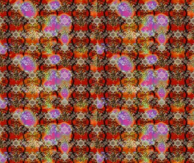 Hediye ambalaj kağıdı, tebrik kartları, posterler ve pankart tasarımı. Raster düz çiçek çizim deseni. Kahverengi, bej ve kırmızı renkte çiçekler.