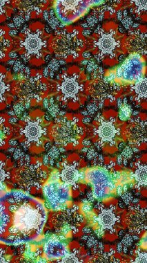 Çiçek izi. Suluboya çizim kalıbı. Çiçekler suluboya tarzında kahverengi, yeşil ve kırmızı renklerde.