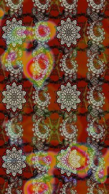 Motley illüstrasyonu. Küçük renkli çiçekler. Moda baskıları için zarif bir şablon. Küçük çiçekte güzel bir desen. Çiçekli bahar çiçekleri.