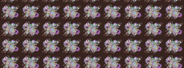 Güzel kumaş deseni. Renkli Bahar Teması eskiz kalıbı. Düz Çiçek Elementleri Tasarımı. Raster illüstrasyonunda çiçek deseni çizimi.