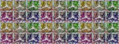 Tarafsız renklerde çiçekler. El çizimi. Çiçeklerle kusursuz desen. Suluboya çizimi.