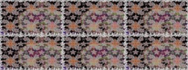 Gri renklerde. Raster illüstrasyonu. Anti-stres için Raster soyut şablon sayfası.