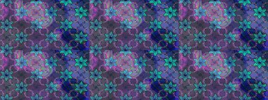 Gömlek, arka plan modelini çiz. Tropik çiçekler. Mavi renkte çiçekler.