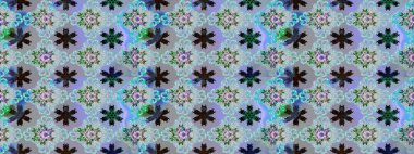 Küçük çiçekteki sevimli çiçek deseni. Mavi renkli çiçekler. Raster illüstrasyonu.