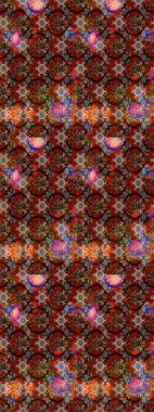 Kahverengi ve kırmızı renklerde. Raster illüstrasyonu. Anti-stres için Raster soyut şablon sayfası.