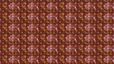 El çizimi çiçekli soyut çizim kalıbı. Kahverengi renkli çiçekler. Raster illüstrasyonu.
