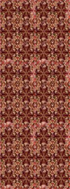 Duvar kâğıdı barok, İspanyol kumaşı. Kusursuz raster arka plan. Kahverengi renklerde grafiksel, modern, pürüzsüz desen. Kusursuz çiçek deseni.