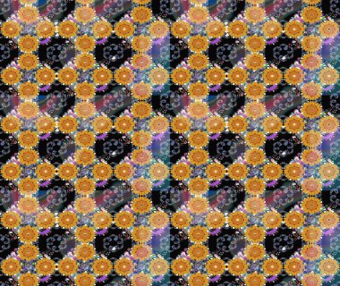 Raster illüstrasyonu. Güzel kumaş deseni. Bahar çiçekli güzel bir çiçek deseni..