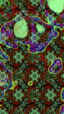 Doğa. Küçük çiçekte güzel bir desen var. Çiçek arkaplan. Çiçek kompozisyonu. Raster deseni. Çiçek kolajı. - yeşil, gri ve kahverengi çiçekler.