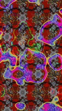 Raster Hip kumaş deseni. Eskiz Vintage Çiçek Deseni.