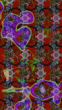 Çiçek arkaplan. Çizim raster deseni. Güzel kumaş deseni.