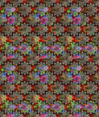 Suluboya tarzında gri renkli çiçekler. Raster illüstrasyonunda çiçek deseni çizimi.