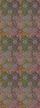 Gri ve kahverengi renkli ve parlak çiçekli, soyut, pürüzsüz desen. Çiçeksel elementlerle süslenmiş zarif raster dokusu. Küçük çiçekte şirin bir çiçek deseni var..