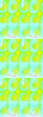 Küçük çiçekli yay deseni çiz. Suluboya tarzında yeşil ve mavi renklerde. Raster illüstrasyonu.