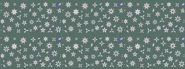 Tarafsız ve gri renklerde bitkilerden oluşan parlak bir halı ile çizim deseni.