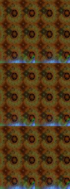 Vadinin renkleri. Çiçekler. Soyut etnik raster çizim kalıbı.