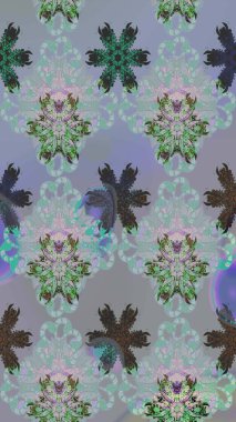 Modern çiçek arkaplanı. Moda baskıları için zarif bir şablon. Parlak renkli çiçekleri ve gri renkli yaprakları olan harika bir çiçek deseni. Halk stili.