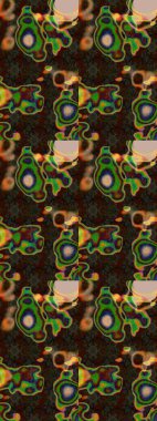 Raster Çiçek İllüstrasyonu güzel tekstil. Kahverengi renkli etnik çiçeklerle zarif bir eskiz deseni..