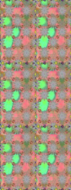 Raster illüstrasyonu. Küçük çiçekli kusursuz yay deseni. Suluboya tarzında gri ve pembe renkler üzerine.