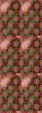 Kahverengi ve kırmızıda çiçekler. Raster hisseleri. Suluboya, elle çizilmiş. Kusursuz arkaplan deseni.