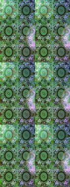 Yeşil renklerde ve altın elementlerle kusursuz klasik desen. Noel, kar tanesi, yeni yıl 2019.