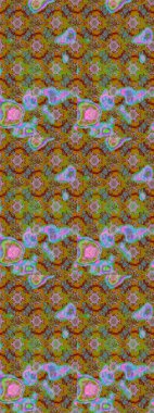 Çiçekli karalama şeklinde Raster çiçek deseni. Raster illüstrasyonu. Nazikçe, yaz çiçekleri renkler üzerinde.