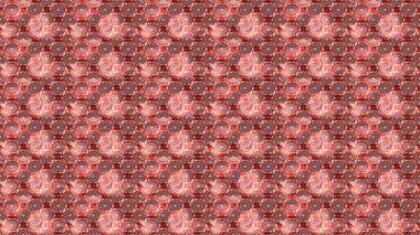 Hint süsü. Pembe ve kırmızı renklerde. Çiçek duvar kağıdı. Kusursuz desen. Renkli süs kenarı. Raster illüstrasyonu.