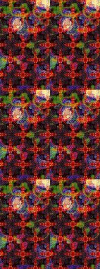 Süslü kumaş deseni. Raster deseni. Çiçekli çiçek deseni, suluboya..