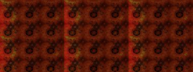 Kahverengi çiçekli eskiz deseni, suluboya çiçek deseni, sevimli çiçek, duvar kağıdı, kart veya kumaş için fayanslı. Raster - stok.