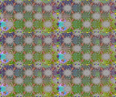 Çiçekli el, pürüzsüz desen çizmiş. Modern gelişim, gri ve yeşil raster arka plan duvar kağıdı çizimi, klasik çizgiler, desenli desenli çiçekler, çiçekli süsler..