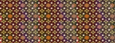 Küçük bir çiçekte eskiz deseni. Hoş bir çiçek geçmişi var. Güzel kumaş deseni. Raster illüstrasyonu.