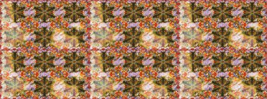 Raster geleneksel oryantasyon süsü. Kusursuz klasik altın desen. Altın elementlerle kahverengi renklerde altın desen.