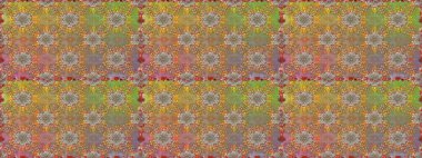 Kusursuz. Çiçekli bahar çiçekleri. Küçük çiçekte güzel bir desen. Moda baskıları için zarif bir şablon. Motley illüstrasyonu. Küçük renkli çiçekler..