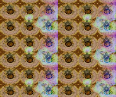 Kahverengi el çizimi. Sanat, çiçeklere ilham verir ve arka plan bırakır. Raster deseni. Karalama çiçekleri çizim deseni.