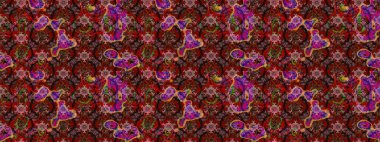 Kahverengi renkte yaz çiçekleri. Raster illüstrasyonu. Raster çiçek desenli ve çiçekli..