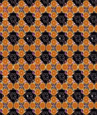 Renkli Bahar Teması eskiz kalıbı. Eskiz klasiği. Raster Şirin kumaş deseni. Düz Çiçek Elementleri Tasarımı.