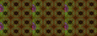 Klasik çiçekler. El çizimi, soyut ve süslü elementler. Yaz çiçekleri teması. Suluboya resim taklit Raster çizimi. Kahverengi renkler.