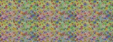 Bir sürü nötr ve yeşil soyut çiçekli tropik, pürüzsüz desen. Küçük çiçekteki sevimli çiçek deseni. Varicoloneutral ve yeşil raster pürüzsüz çizim.