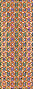 Turuncu renklerde ve altın elementlerle geleneksel klasik altın raster deseni. Barok tarzında kusursuz bir doğulu süsü..