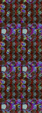 Renkli Bahar Teması eskiz kalıbı. Raster illüstrasyonu. Şirin çiçek elementleri. Düz Çiçek Elementleri Tasarımı. Çizim deseni Modaya uygun kumaş deseni.