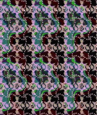 Raster Henna dövme stili. Etnik Mandala süsü. Kızılderili desenli desenli desenli şal deseni. Tekstil, tebrik kartı, boyama kitabı, telefon kılıfı baskısı için kullanılabilir.