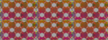 Çiçeksiz desenlerin resmi. Vadinin çiçekleri kahverengi renklerde.